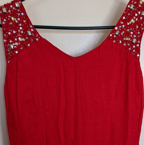 SEPIA, Red dress with sequins, size: XL - Picture 8 of 9